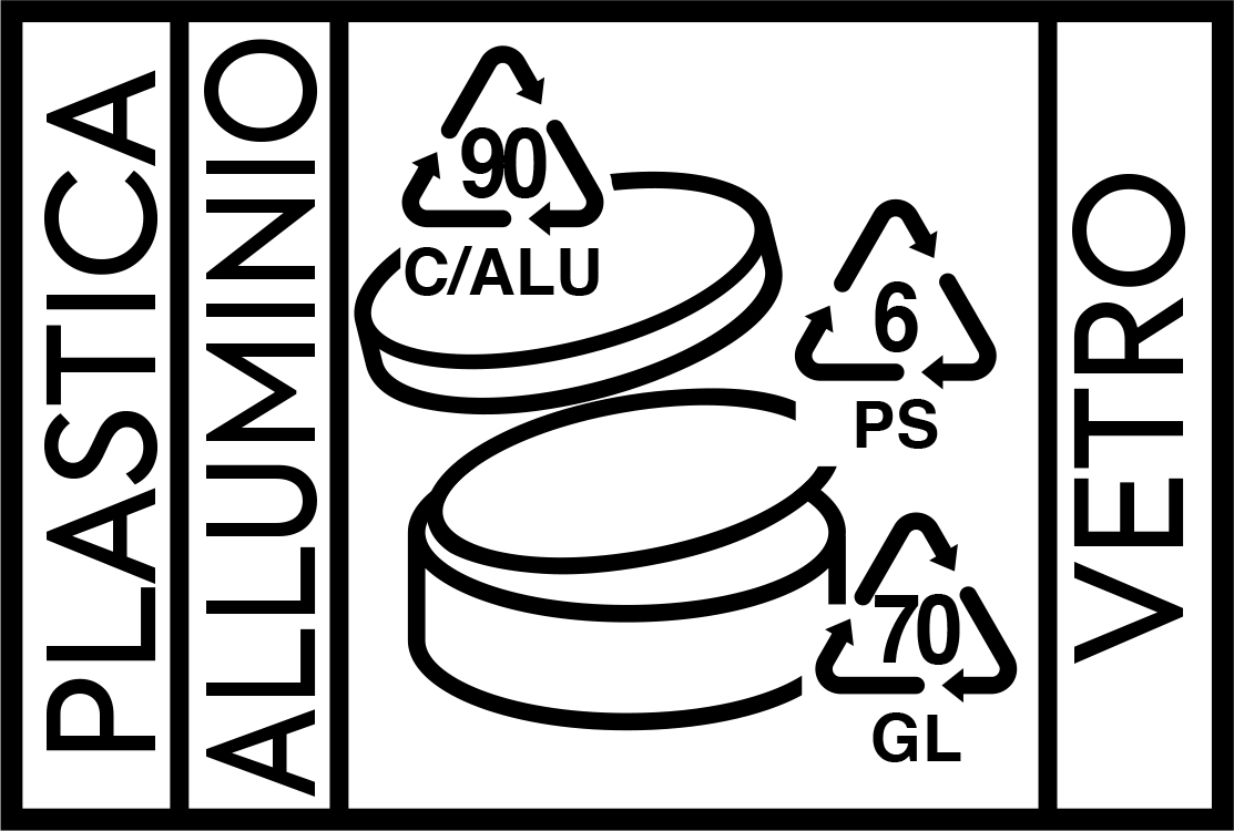 icon vetro  plastica alluminio